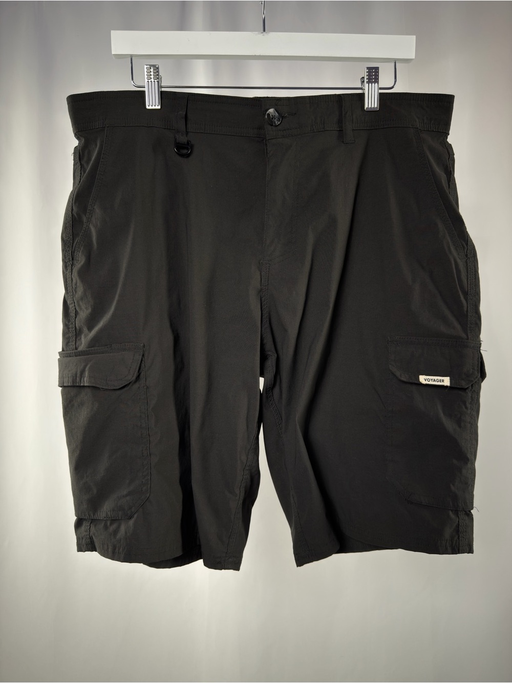 Voyager Men's Cargo Shorts - Black Size 34
